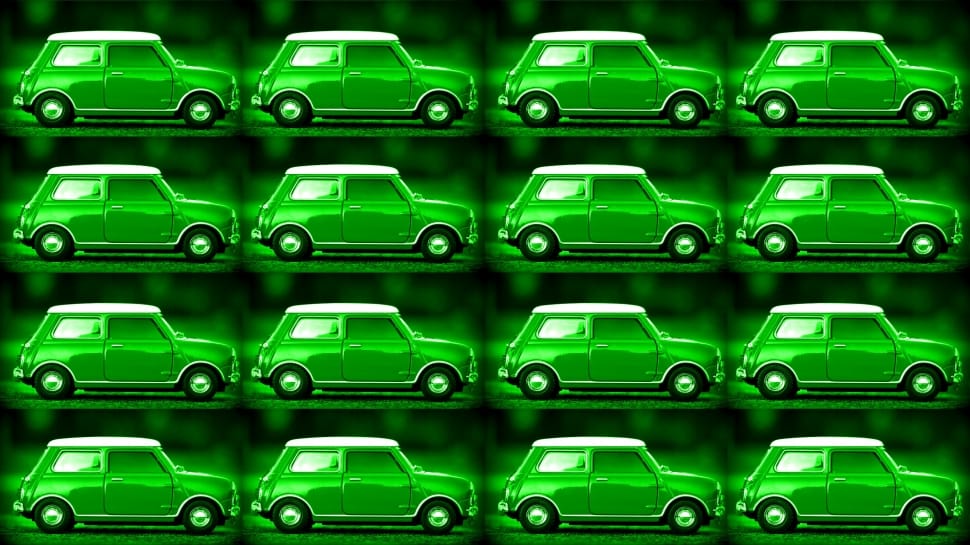 green cars illustration preview
