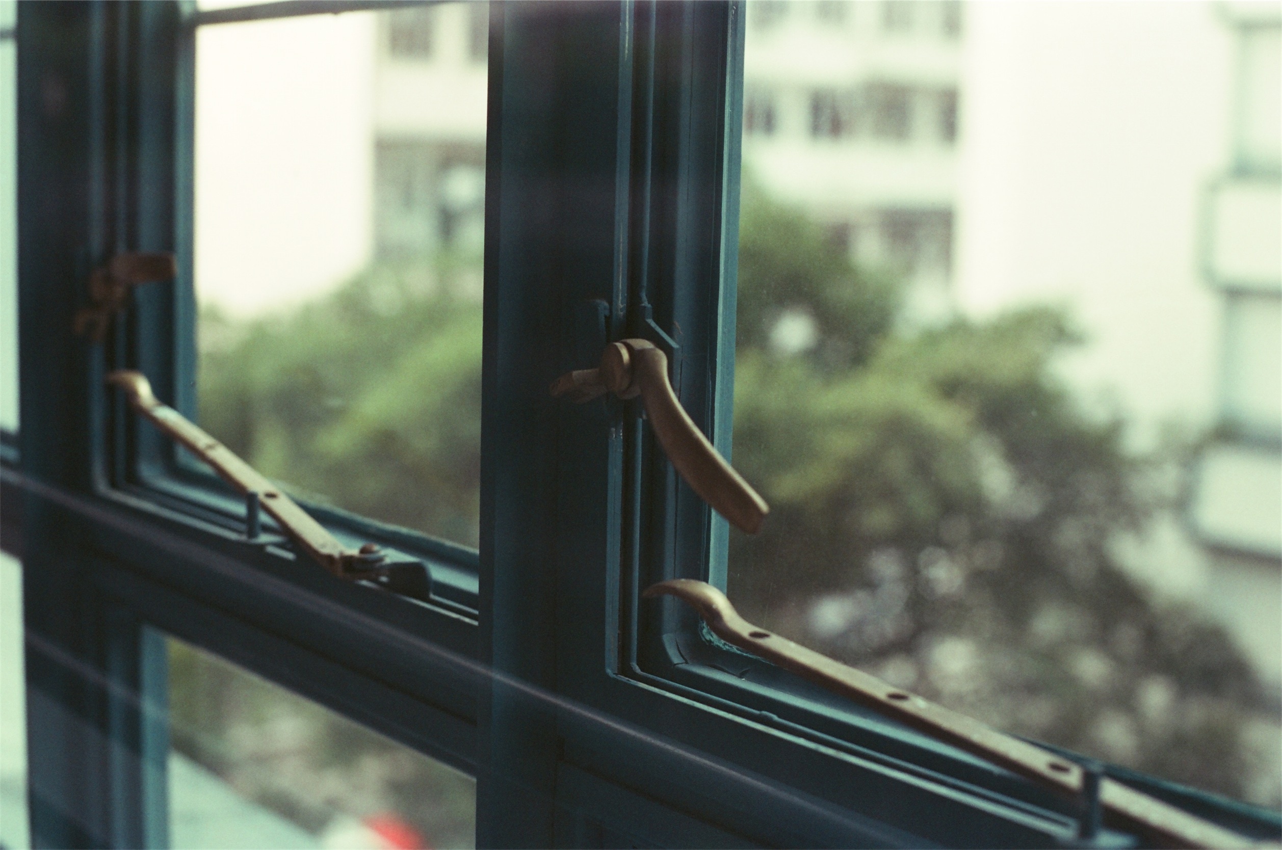 brown window lock