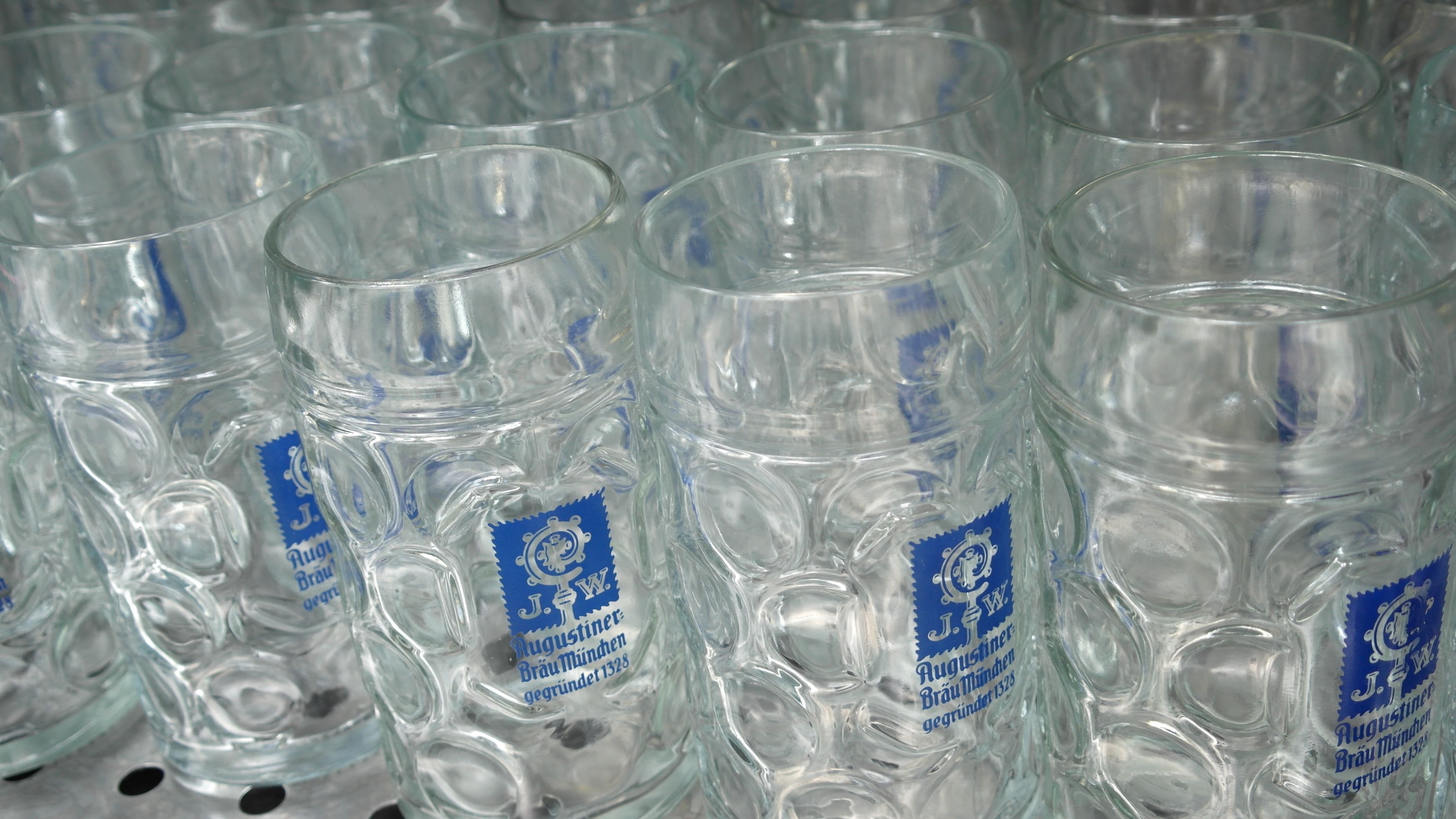 clear glass beer mug lot