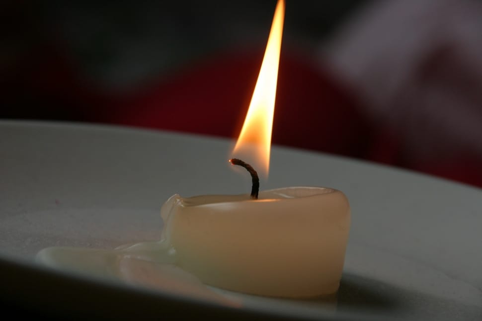 white lighted candle preview