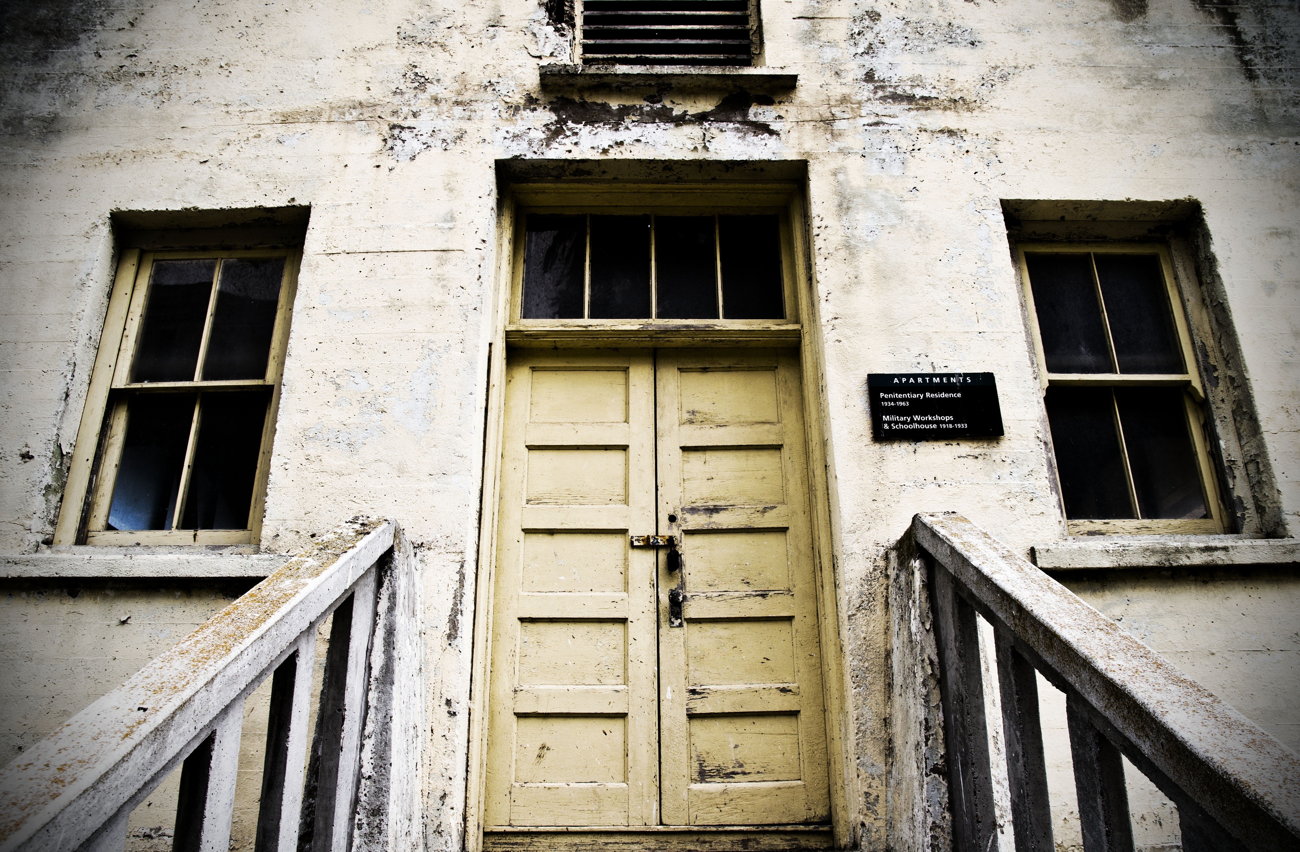 beige wooden door