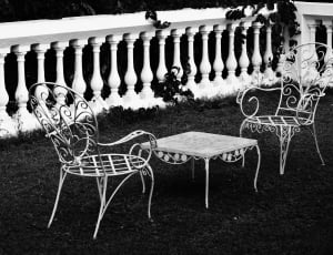 Chairs, White, Black And White, Vintage, chair, animal themes thumbnail