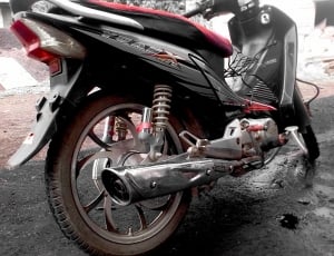 black and gray yuan x underbone motorcycle thumbnail