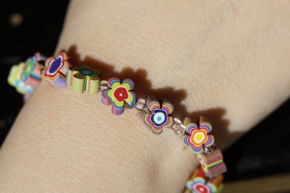 Floral, Colorful, Bracelet, Flowers, human body part, human hand preview