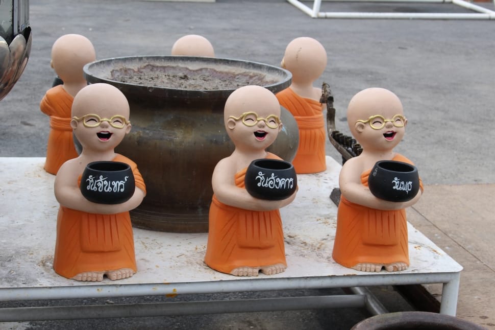 monk ceramic figurines preview