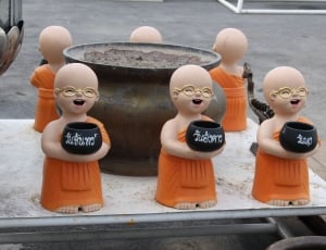 monk ceramic figurines thumbnail