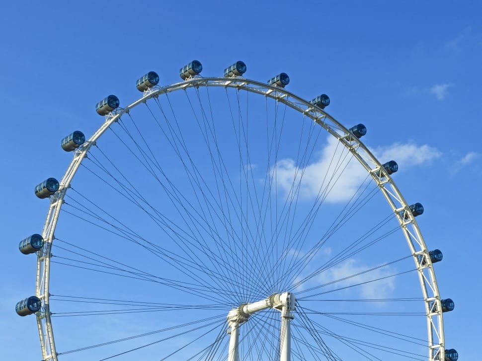 white and blue ferris wheel preview