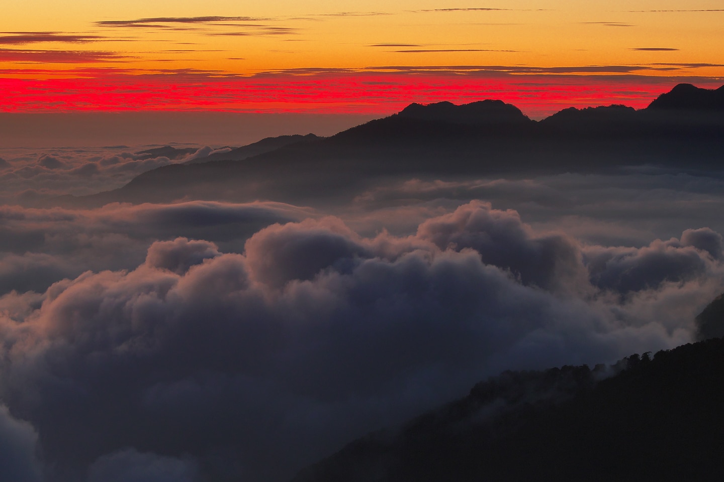 Hehuanshan, Taiwan, cloud, sunset