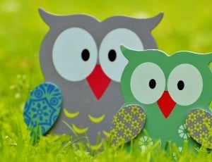 Wood, Fig, Owls, Deco, Decoration, Cute, grass, no people thumbnail