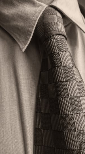 grey dress shirt and neck tie thumbnail