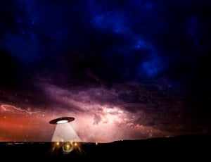 Ufo, Science Fiction, Futuristic, Alien, night, cloud - sky thumbnail