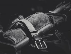gray scale image of leather belt thumbnail
