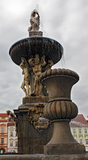 concrete fountain with statuette thumbnail