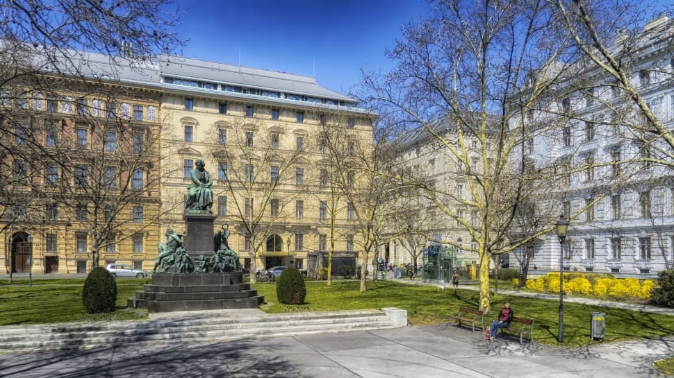 Austria, Vienna, Beethoven Plaza, bare tree, tree preview