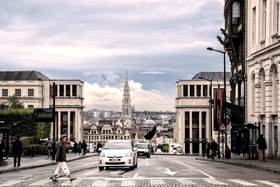Europe, Belgium, Brussels, Cityscape, street, car preview