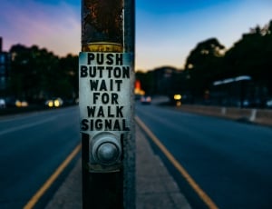 push button wait for walk signal sign thumbnail
