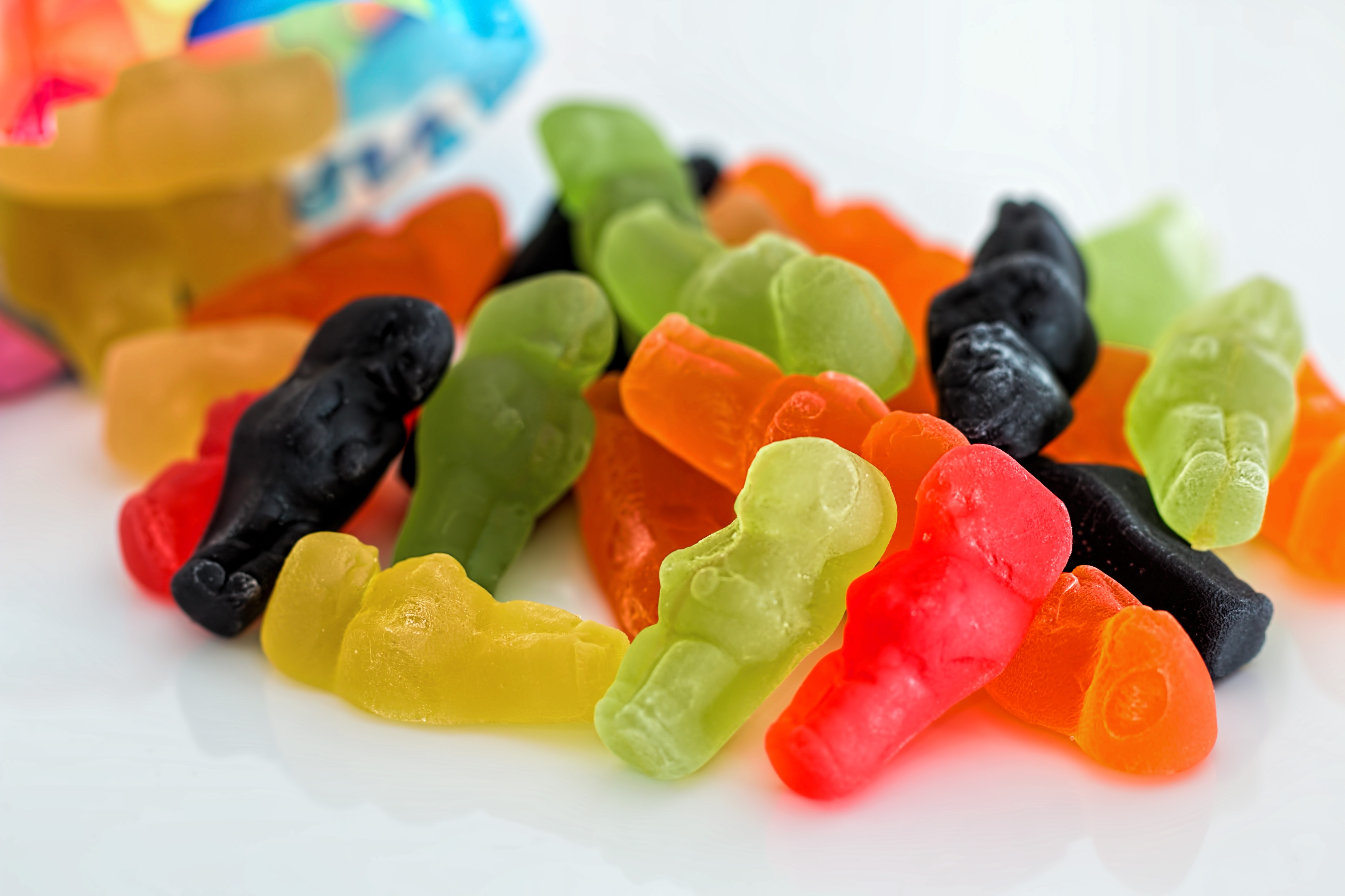 assorted colours gummy candies