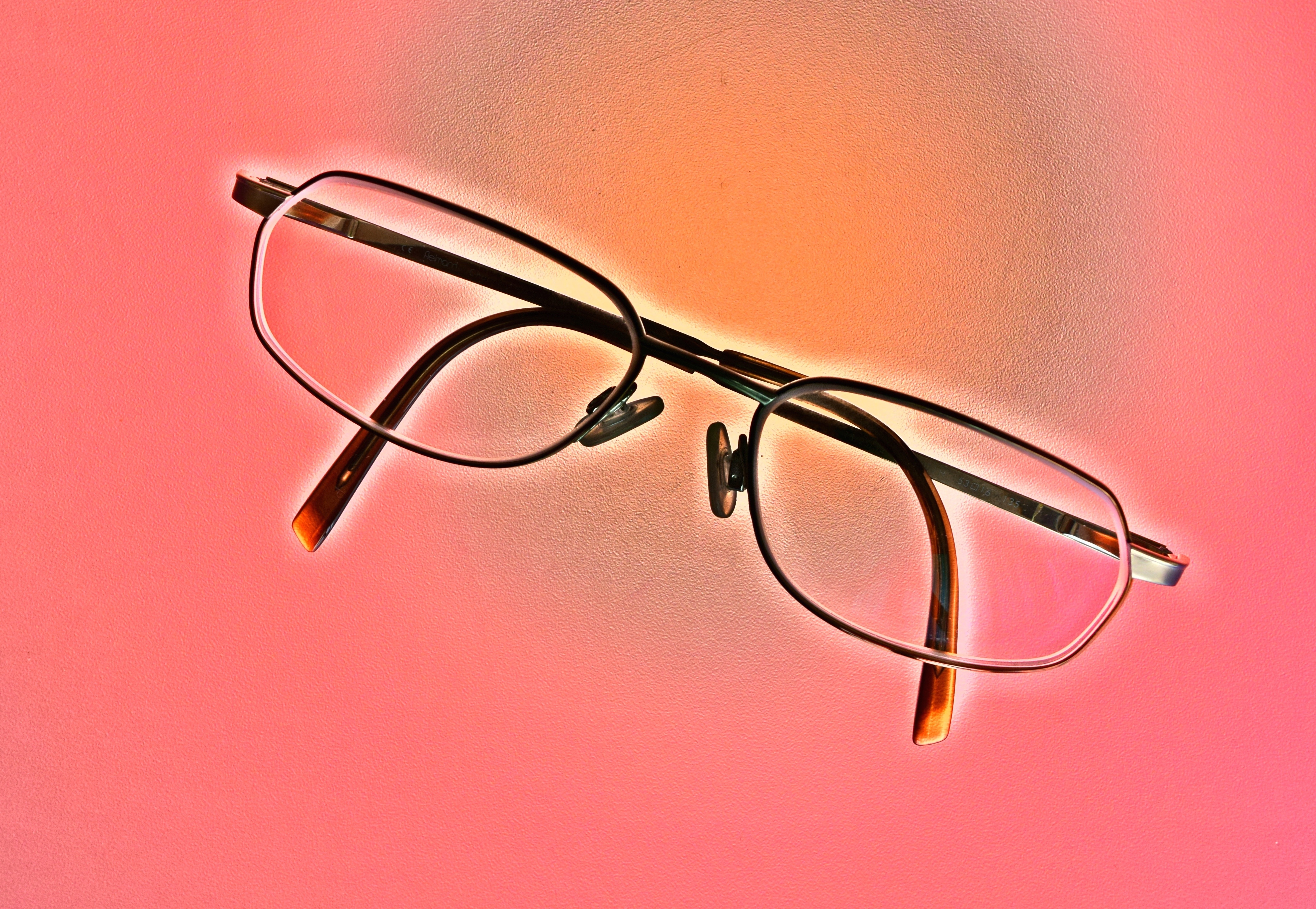 black frame eye glasses