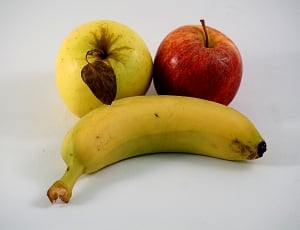 yellow banana and red apple fruit thumbnail
