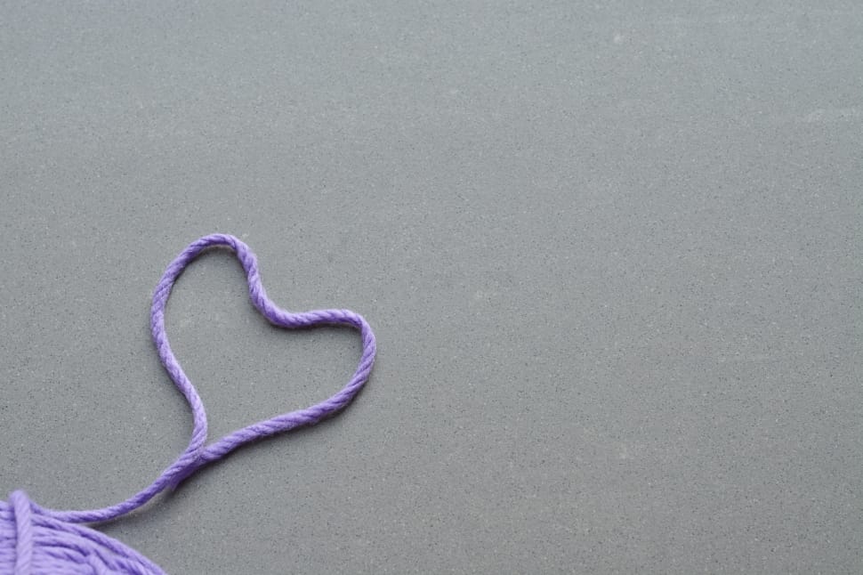 purple rope shaped in heart preview