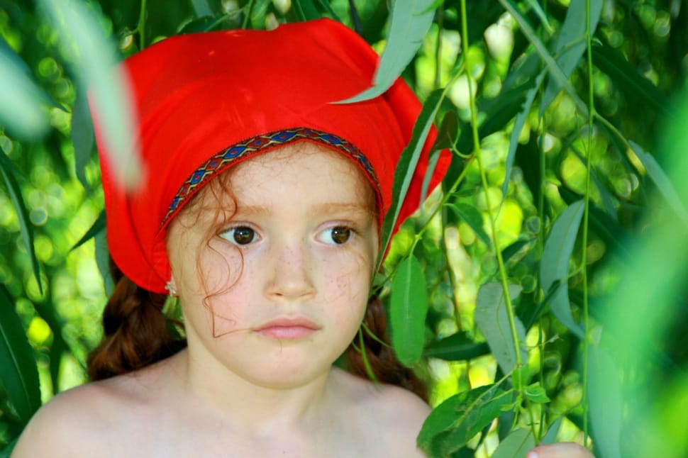 Girl, Little Red Riding Hood, Red, children only, childhood preview