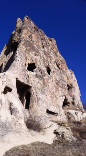 Rock, Cave, Turkey, Cappadocia, rock - object, low angle view thumbnail