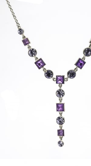 amethyst and silver necklace thumbnail