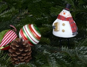 christmas baubles and snowman decor thumbnail