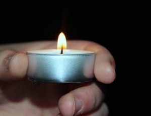 grey tealight candle thumbnail
