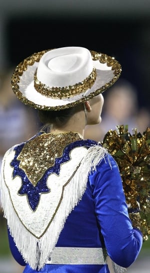 women's white and gold hat and blue and white dress uniform thumbnail