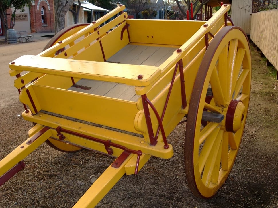 yellow and brown wagon preview