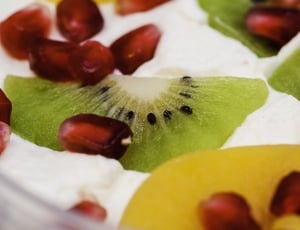 Pomegranate, Fruit, Food, Yoghurt, Kiwi, food and drink, close-up thumbnail