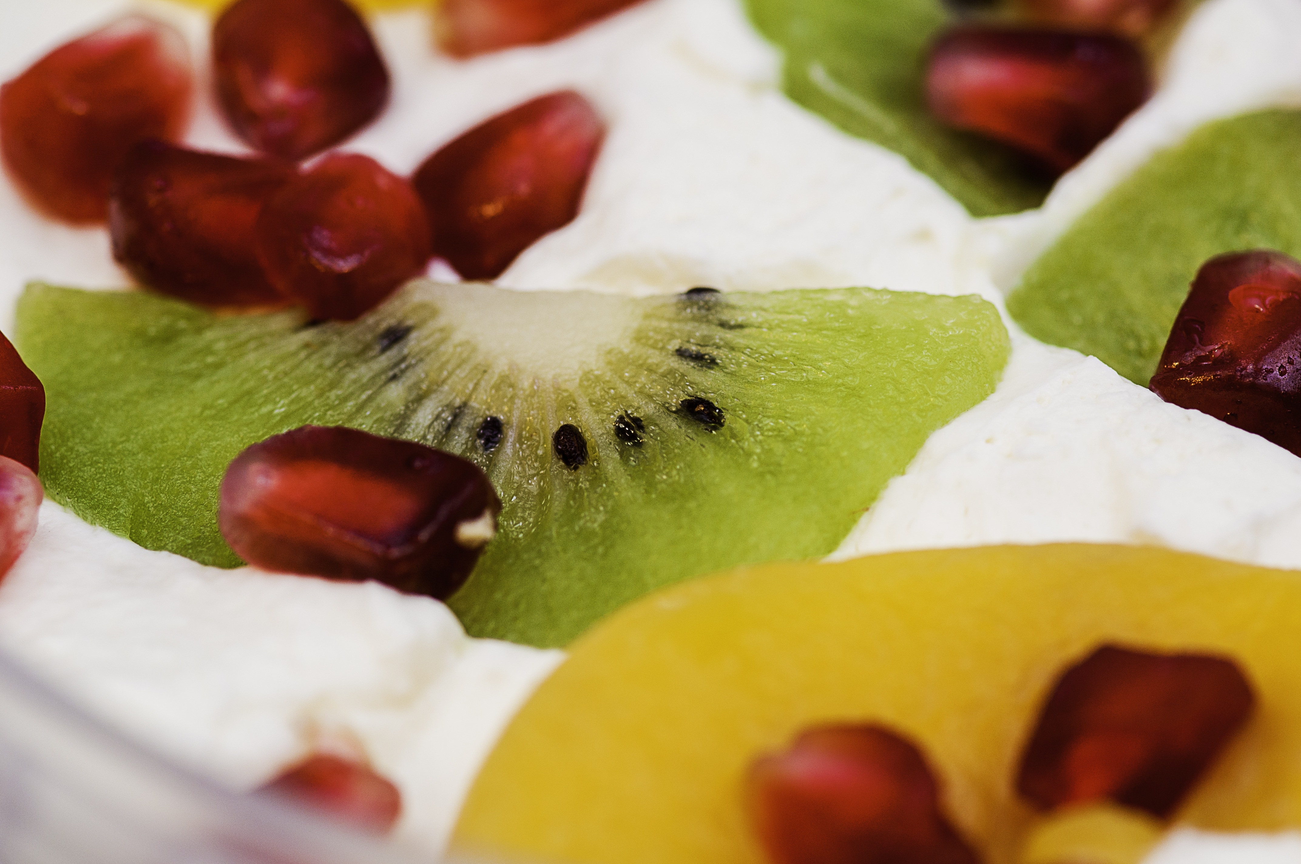 Pomegranate, Fruit, Food, Yoghurt, Kiwi, food and drink, close-up