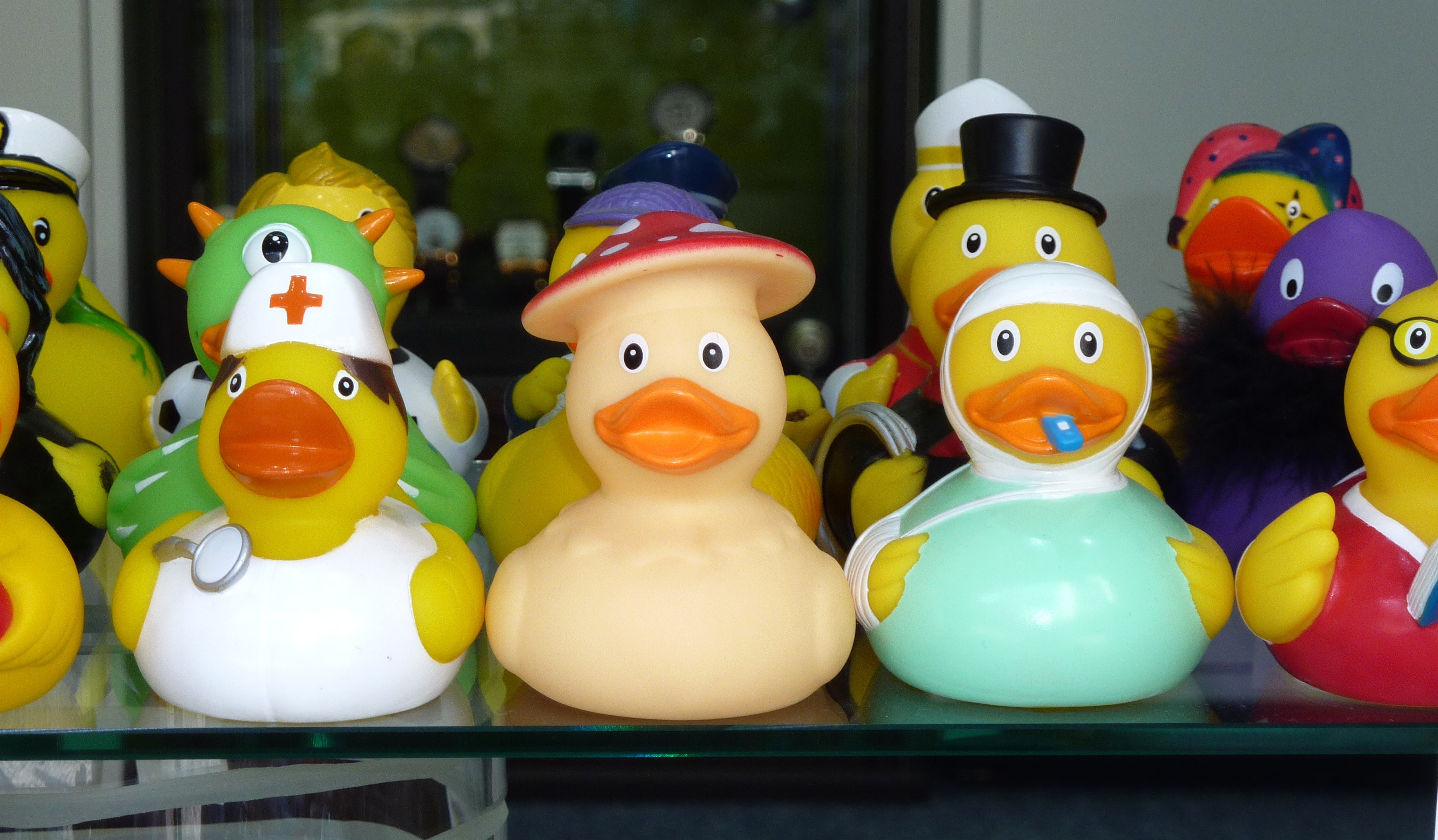 assorted rubber duckies