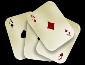 Cards, Play, Aces, Four, Diamonds, Heart, gambling, no people thumbnail