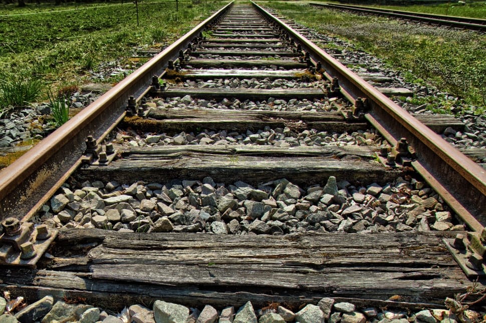 brown straight train rails preview