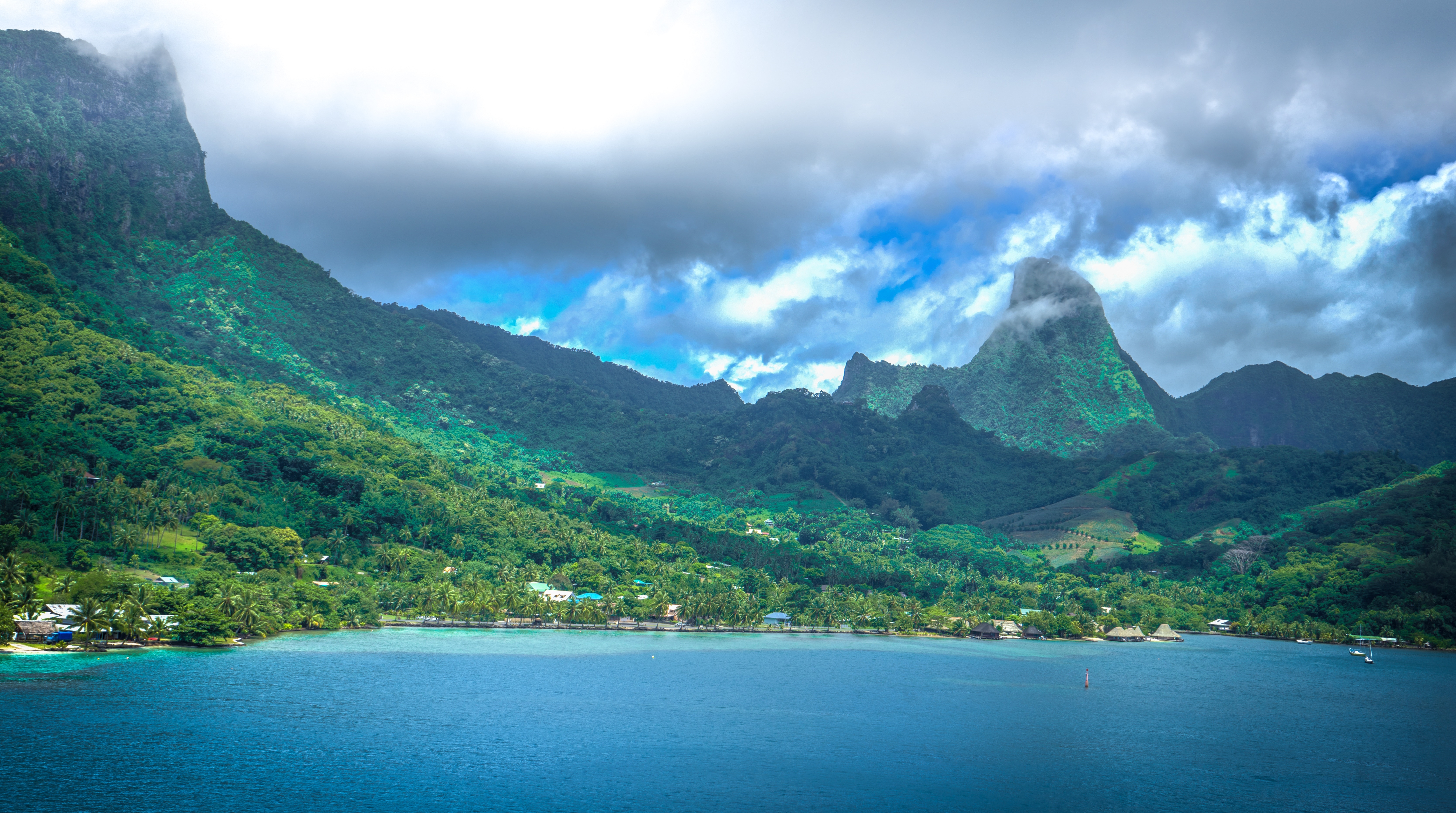 Moorea, French Polynesia, Tropical, mountain, scenics