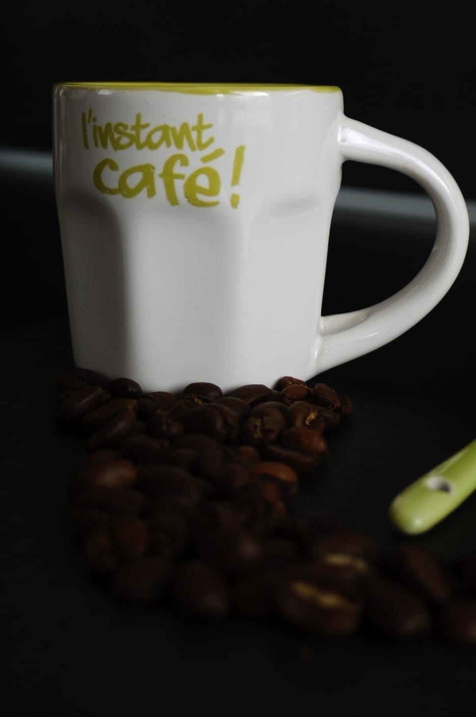 white and green instat cafe printed ceramic mug preview