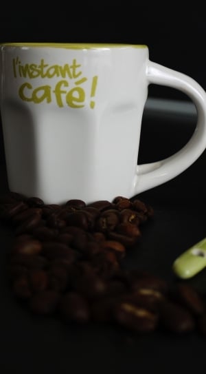 white and green instat cafe printed ceramic mug thumbnail