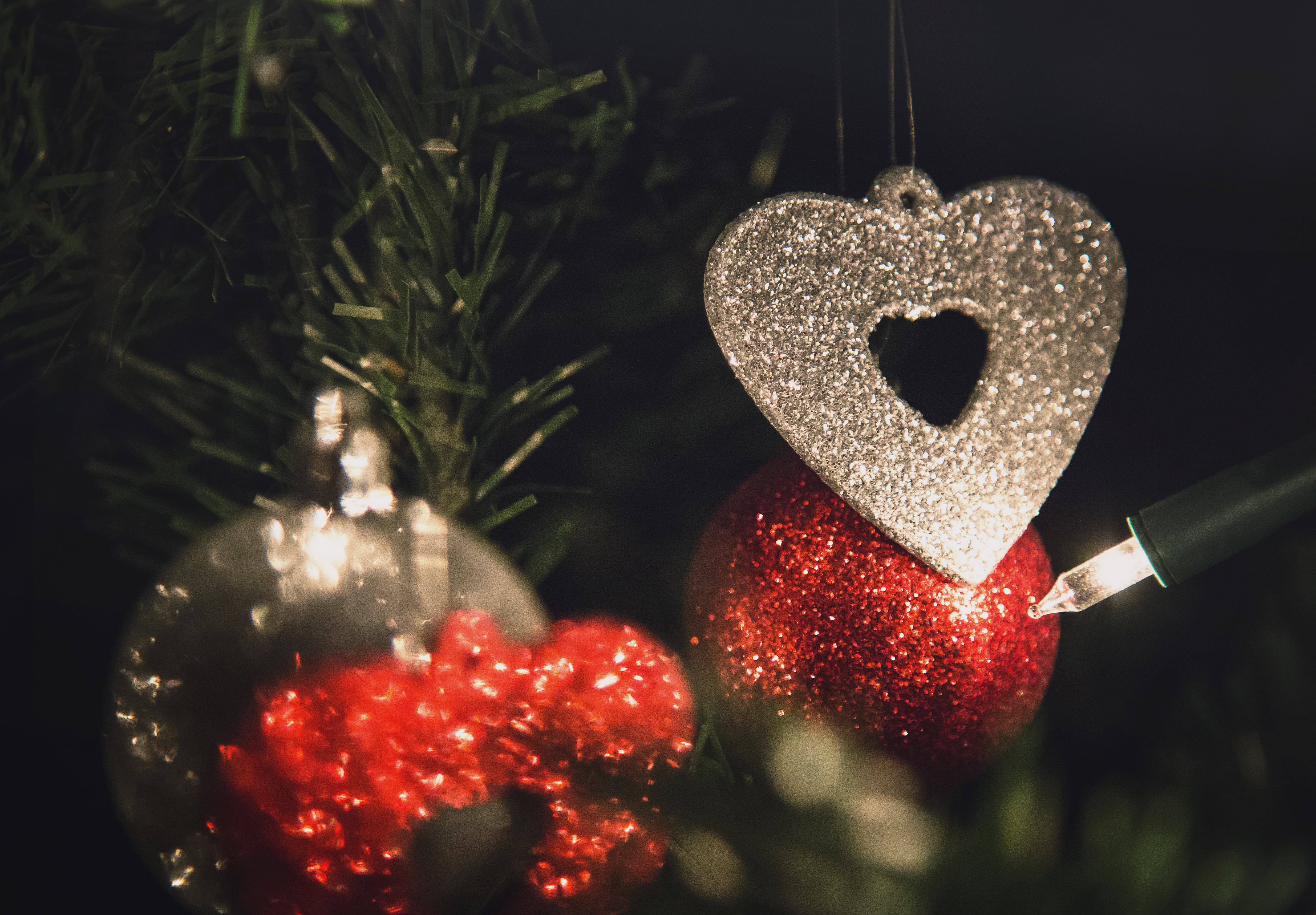 grey heart hanging ornament