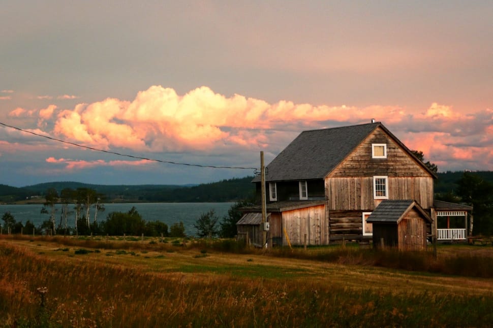 Heritage, Lac La Hache, Lake, Sunset, house, sunset preview