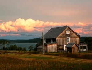 Heritage, Lac La Hache, Lake, Sunset, house, sunset thumbnail