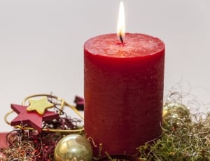 Advent, First Candle, Light, red, studio shot thumbnail