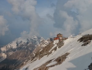 temple on snowcapped mountain thumbnail