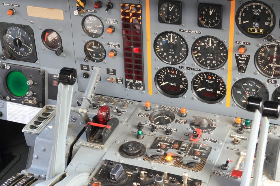 photo of airplane's instrument panel preview