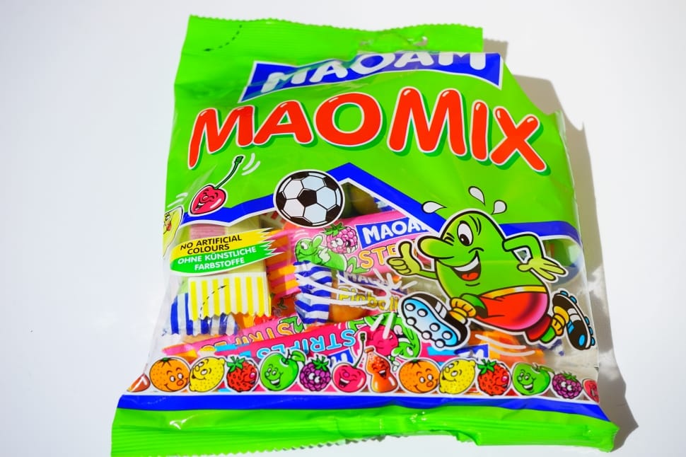 Bag, Candy Bag, Touched On, Open, Maoam, multi colored, no people preview