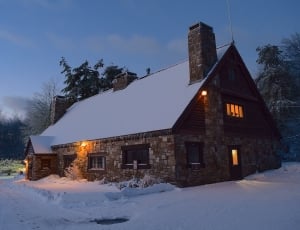 concrete house filled with snow thumbnail