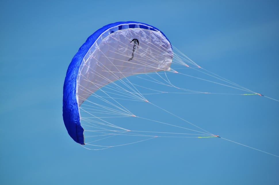 Paragliding, Fly, Air Sports, Paraglider, blue background, blue preview