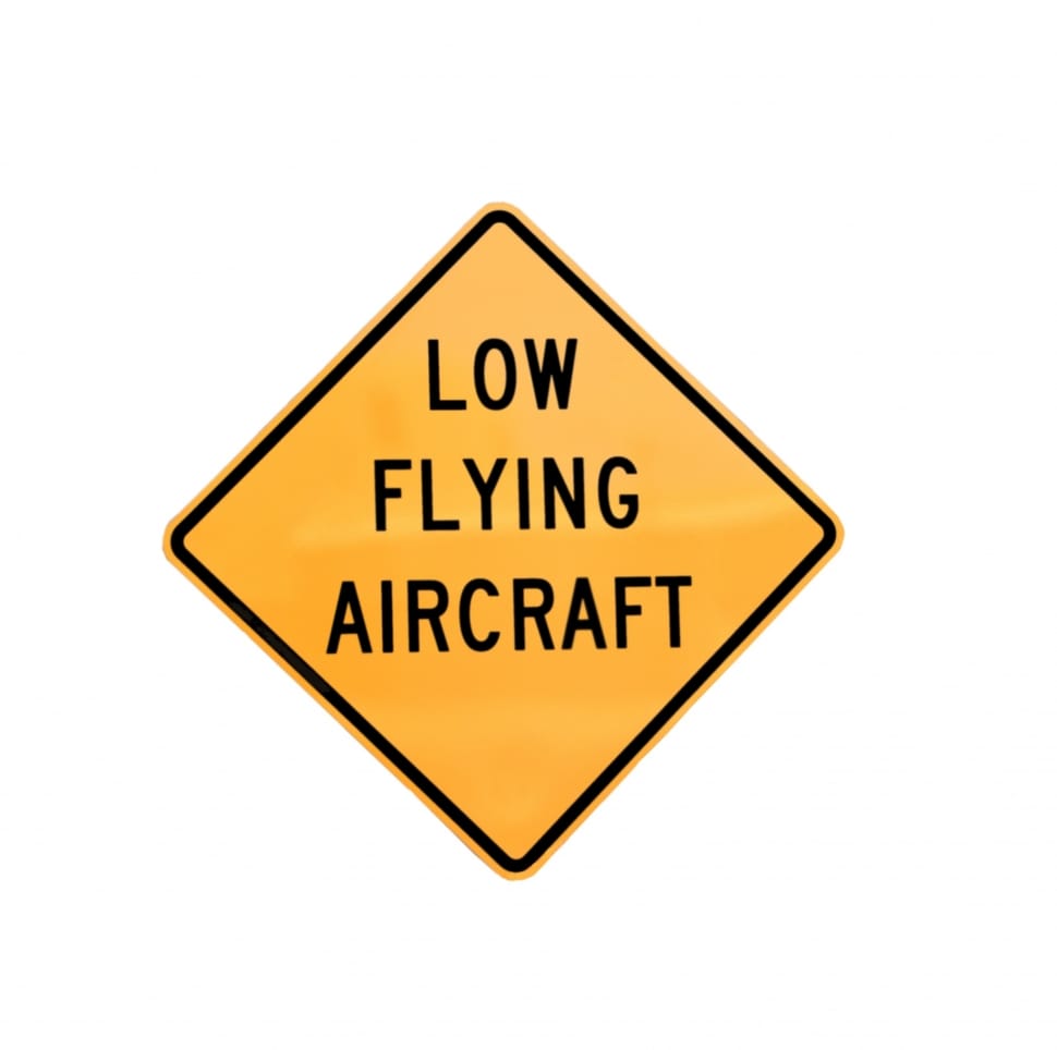 Low Flying Aircraft Sign, Signage, warning sign, danger preview