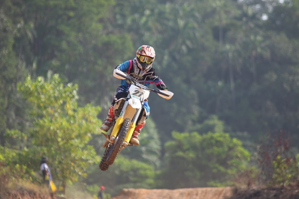 yellow and white motocross dirt bike preview